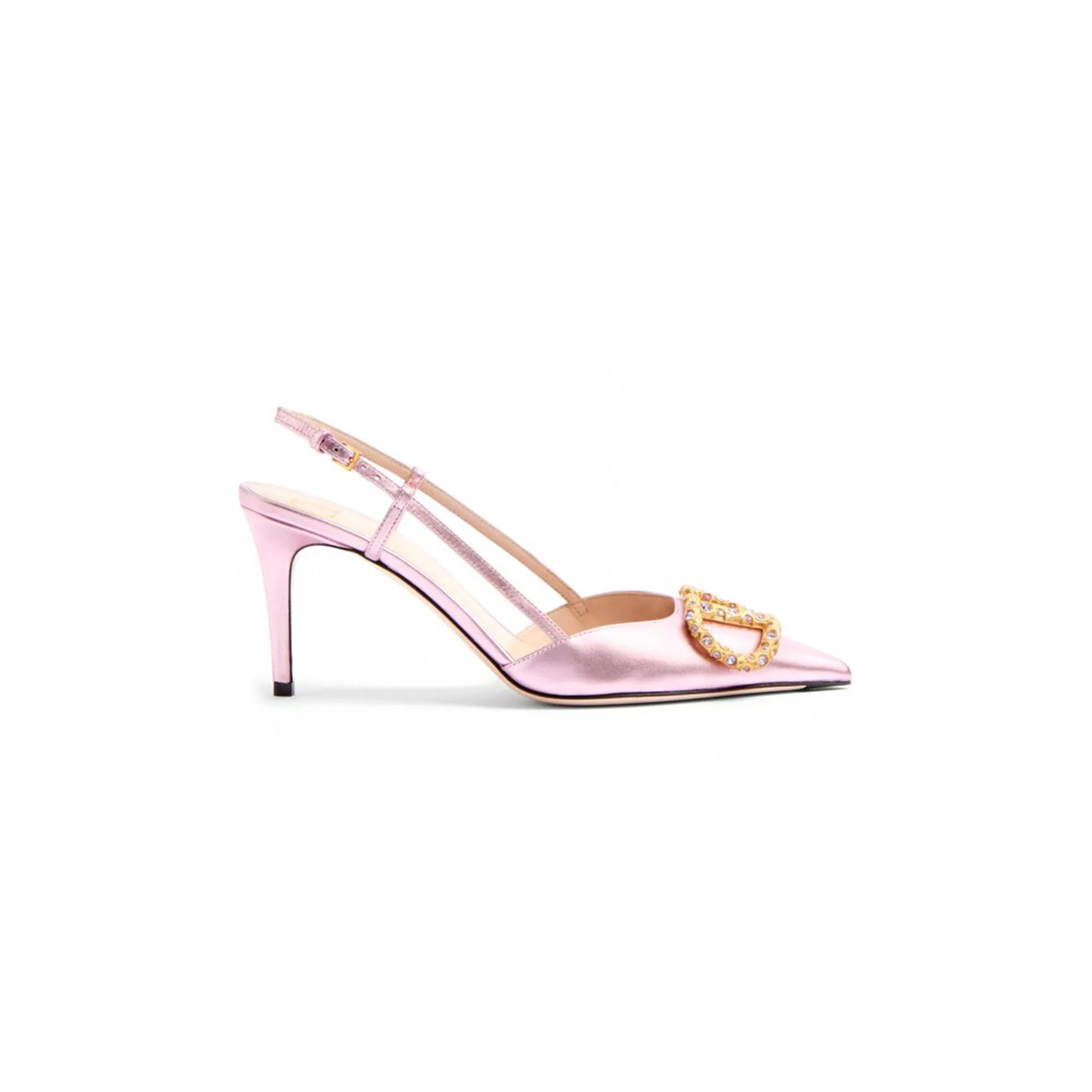VALENTINO VLOGO SIGNATURE SLINGBACK PUMP IN LAMINATED NAPPA LEATHER 80MM 6W2S0R01LUY_BSV